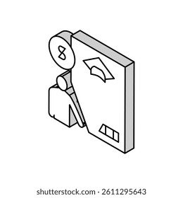 for education allowance isometric icon vector. for education allowance sign. isolated symbol illustration