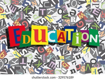 education, anonymous message in flat design