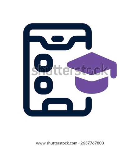 education app duotone icon. Sleek and modern vector icon for websites, mobile apps, marketing materials, and corporate design. Fully scalable and ready to use.
