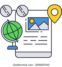 Education app icon. Study online vector. School class, distant course, remote training platform on smartphone