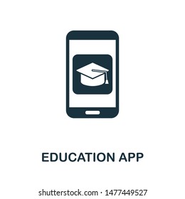 Education App icon vector illustration. Creative sign from education icons collection. Filled flat Education App icon for computer and mobile. Symbol, logo vector graphics.