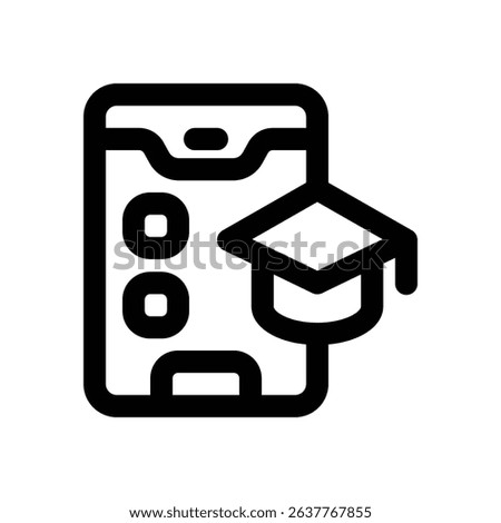 education app line icon. Clean and minimalist vector icon for websites, mobile apps, presentations, and logos. Fully scalable and customizable for any project.