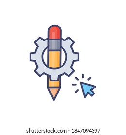 Icono de Aplicaciones de educación en vector. Logotipo