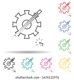 Education apps multi color set icon. Simple thin line, outline vector of education icons for ui and ux, website or mobile application