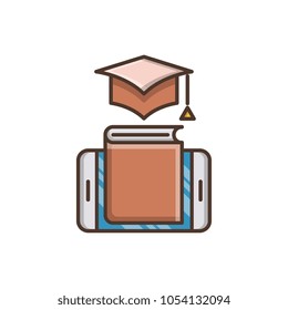 Education apps vector icon