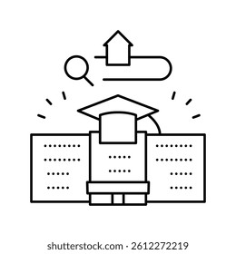 education in area line icon vector. education in area sign. isolated contour symbol black illustration