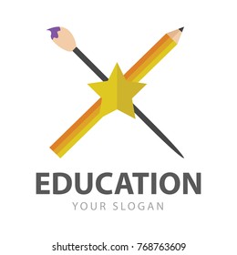 Education Art School Logo Vector Illustration Graphic Design