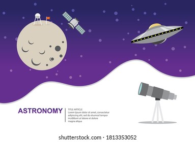 Education and astronomy vector illustration design, Vector illustration in flat style