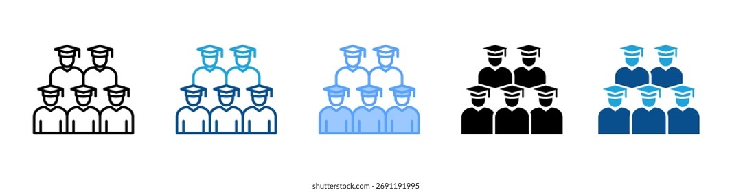 Education Audience icon sheet multiple style collection