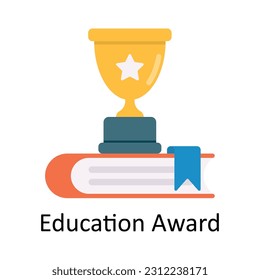 Education Award Vector  Flat Icon Design illustration. Education and learning Symbol on White background EPS 10 File