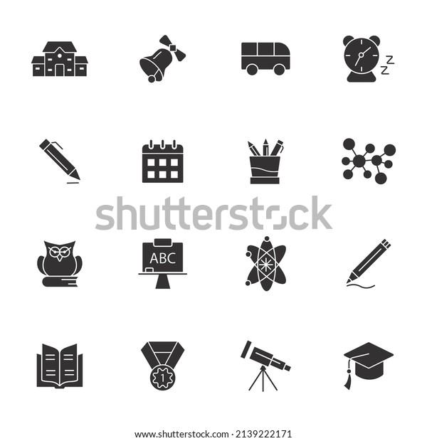 Education and\
back to school icons set . Education and back to school pack symbol\
vector elements for infographic\
web