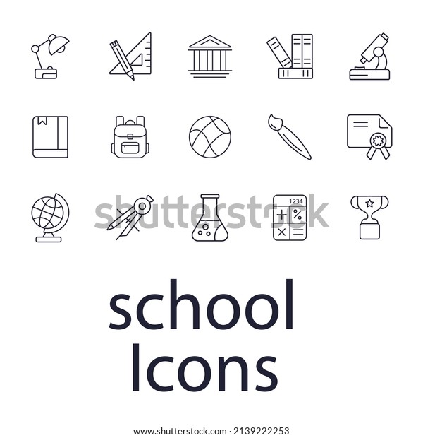 Education and
back to school icons set . Education and back to school pack symbol
vector elements for infographic
web