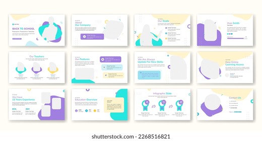 Education back to school presentation slide template