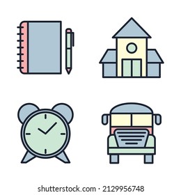 Education and back to school set icon symbol template for graphic and web design collection logo vector illustration