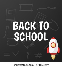Education background. Back to school vector poster design