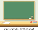 Education Background with blackboard and class room Landscape.