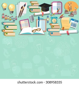 Vektorillustration des Ausbildungsabschlusses zurück an den Universitätscampus