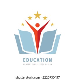 Education badge logo design. University high school emblem. Professional education sign. Library icon. Corporate identity. Vector illustration. 