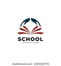 Education badge logo design. University high school emblem. Laurel wreath.