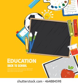 education banner and back to school background template