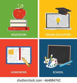 education banner and back to school background template