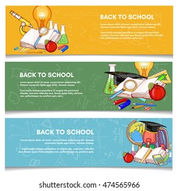 Education banner back to school background