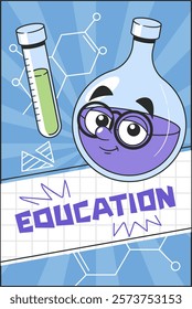 Education banner school chemistry subject