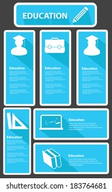 Education banner for text, vector