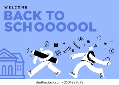 Education banner. Vector illustration of education, learning, back to school, online course and training, distance education and e-learning.