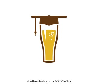 Education Beer Icon Logo Design Element