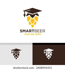 Education Beer Logo Design. Simple and Modern. Vector illustration