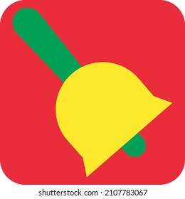 Education bell, illustration, vector on a white background.