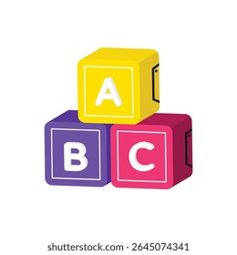 Ícones de estilo Vetor de Blocos de Educação. Arquivo EPS 10.
