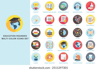 Education blue color icons set. contain book, globe, abacus, graduation, diploma, graduation hat and more. use for modern concept, web and app development. Vector EPS 10

Keywords language: English