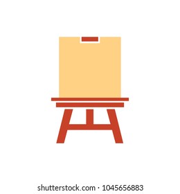 Education Board Icon, School Chalk Board Illustration, Drawing Symbol