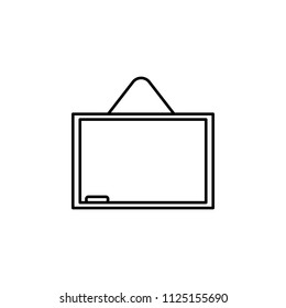 education board icon, school chalk board illustration, drawing symbol