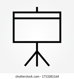 education board icon, school chalk board illustration, drawing symbol