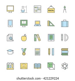 Education Bold Icons Illustration 1