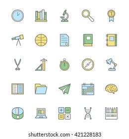 Education Bold Icons Illustration 3
