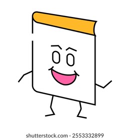 education book character line icon vector. education book character sign. isolated symbol illustration