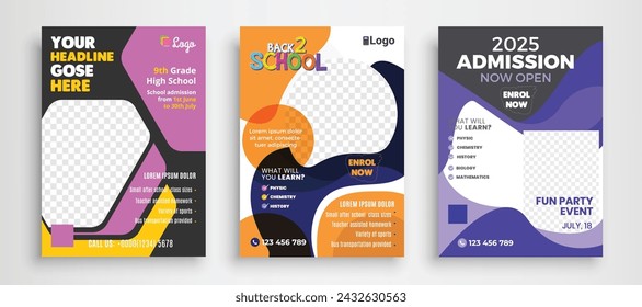 Education Book Cover Design Template in A4. Can be adapt to Brochure, Annual Report, Magazine, Poster, Business Presentation, Portfolio, Flyer, Banner, Website.