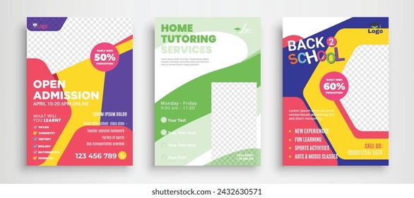 Education Book Cover Design Template in A4. Can be adapt to Brochure, Annual Report, Magazine, Poster, Business Presentation, Portfolio, Flyer, Banner, Website.