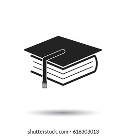 Education and book. Flat icon vector illustration on white background.