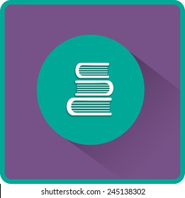 Bildungsbuch. Flaches Vektorsymbol