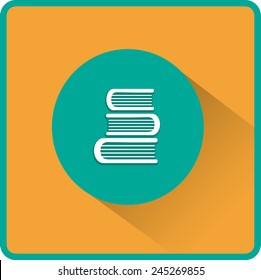 Libro de educación. Icono de vector plano