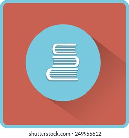 Libro de educación. Icono de vector plano