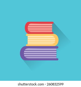 Education book. Flat vector icon