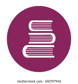Libro de educación. Icono de vector plano