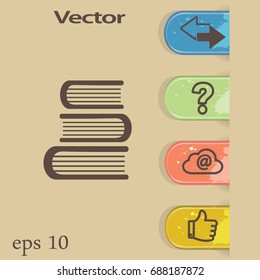 Libro de educación. Icono de vector plano