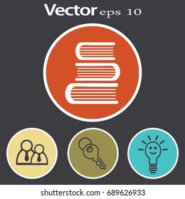 Education book. Flat vector icon